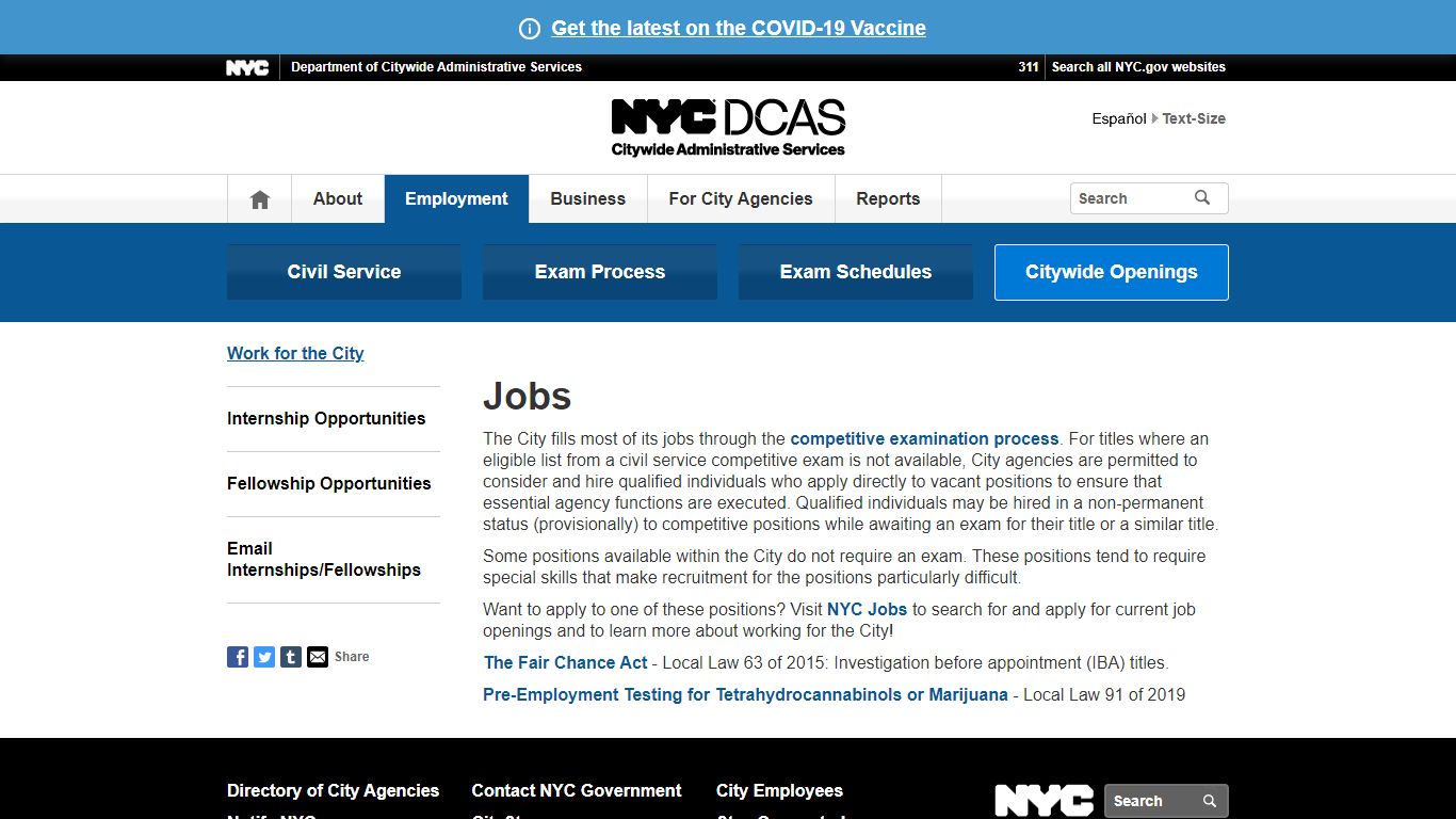 Jobs - Department of Citywide Administrative Services - New York City