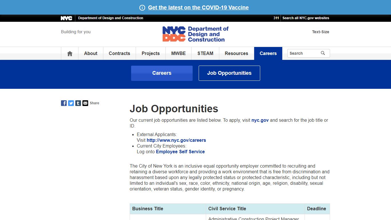 Job Opportunities - New York City